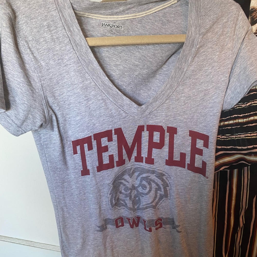 Temple University Owls Gray V-neck
